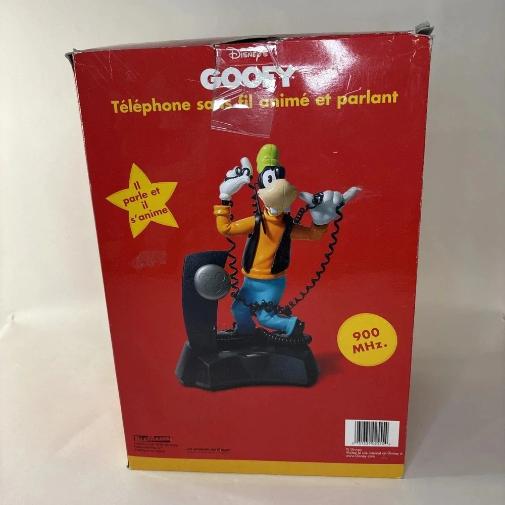 Vintage Disney Goofy Cordless Animated Talking Telephone Telemania Animatronic